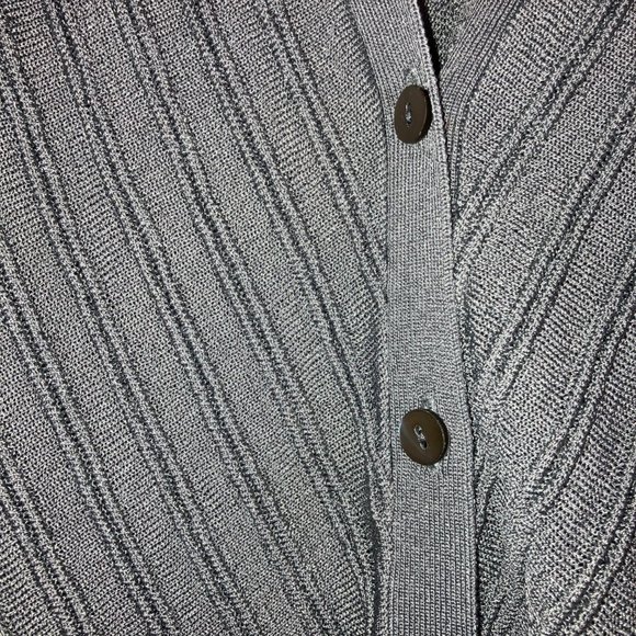Jones New York Womens Gray Ribbed Cardigan Size OX - Picture 7 of 12